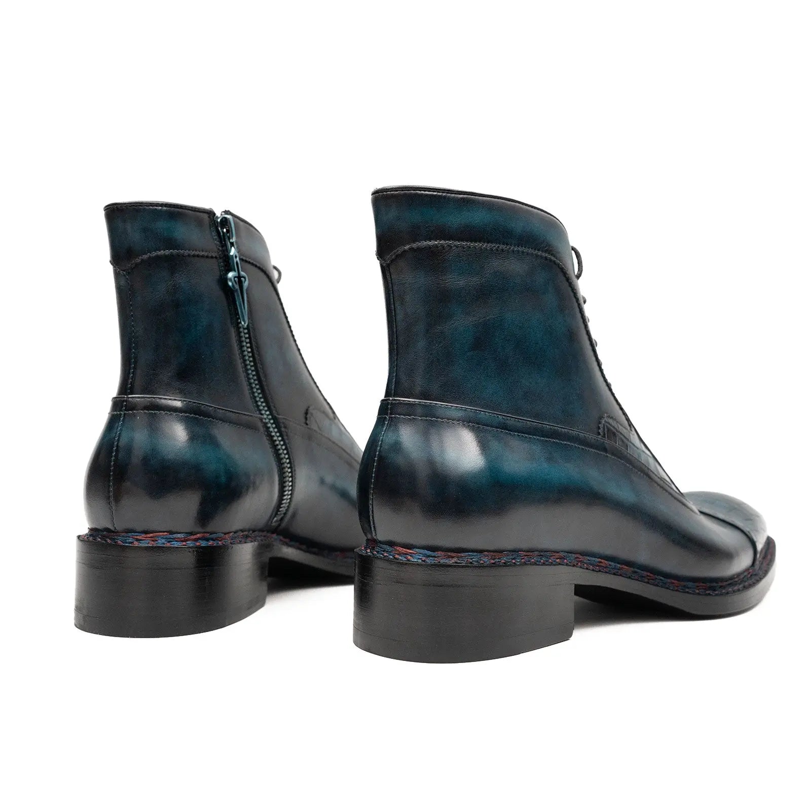 Blue Genuine Alligator Leather Boots Goodyear Norwegian Welt DIVINCH