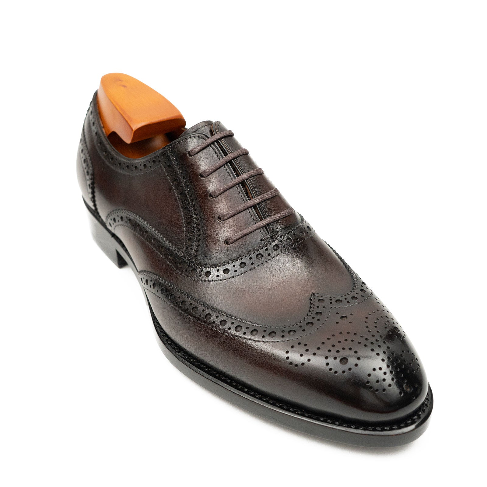 Patentleder Goodyear-Welt-Damenschuhe Braun