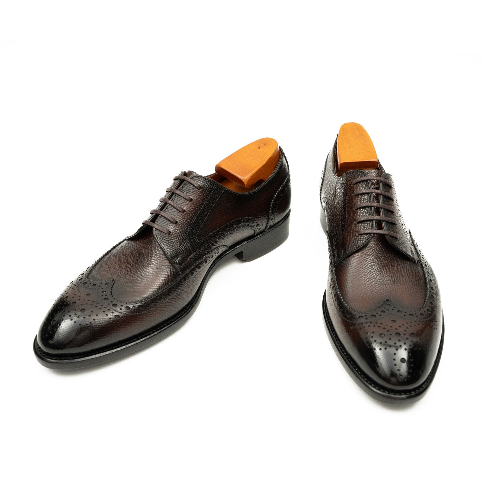 Patentleder Goodyear-Welt-Damenschuhe Braun