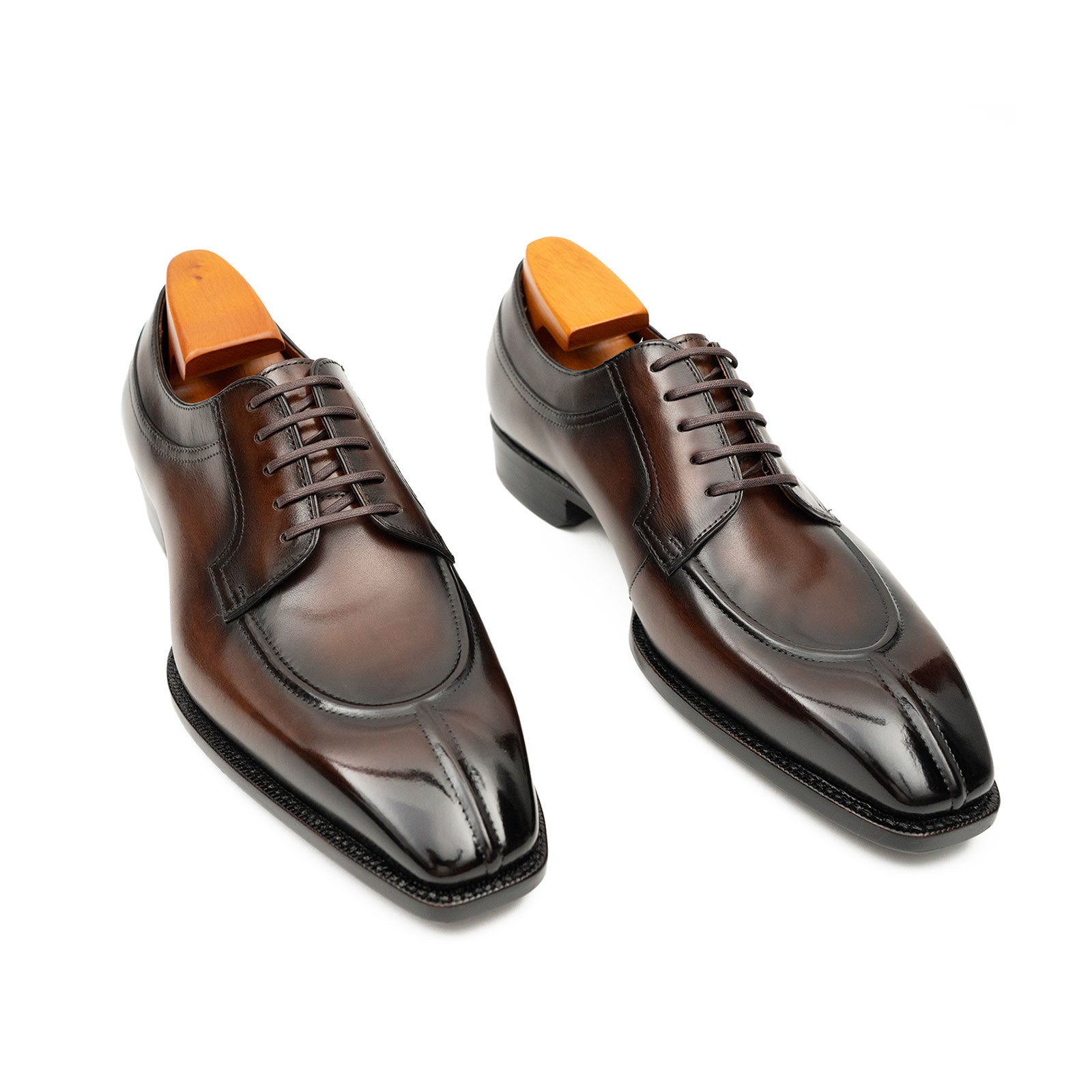 Patentleder Goodyear-Welt-Damenschuhe Braun