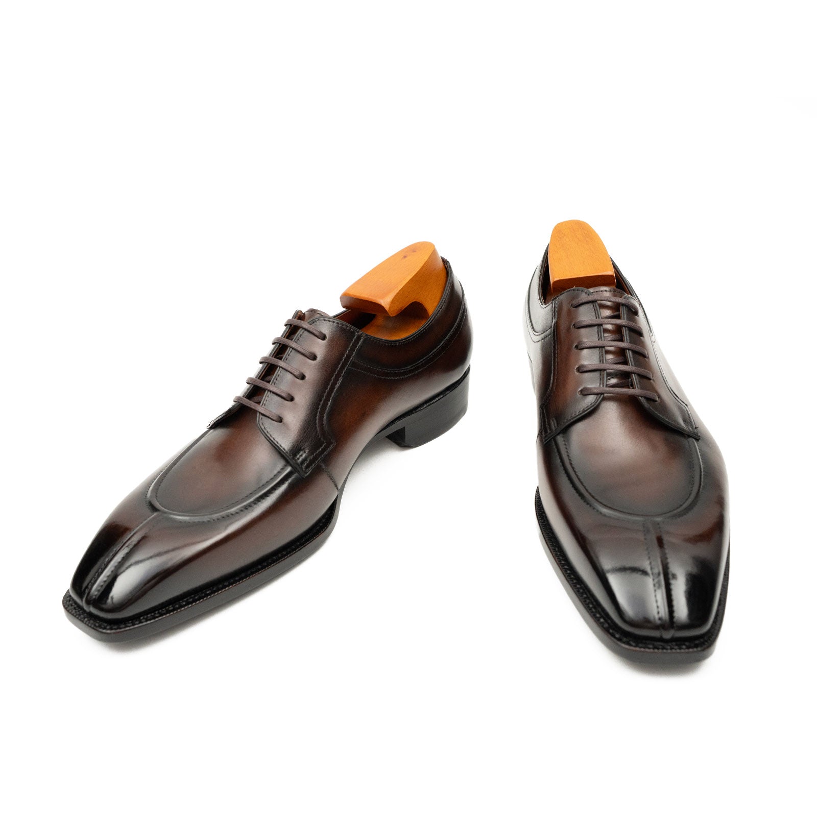 Patentleder Goodyear-Welt-Damenschuhe Braun