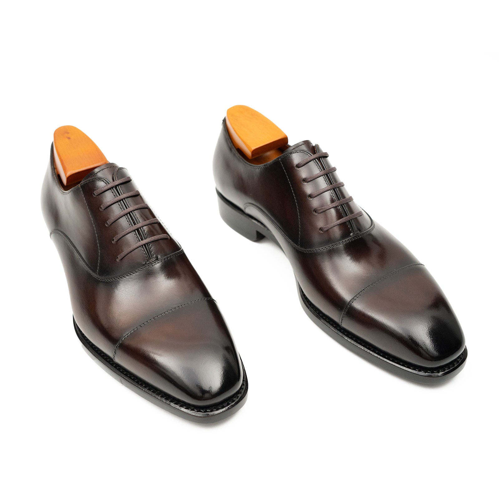 Patentleder Goodyear-Welt-Damenschuhe Braun