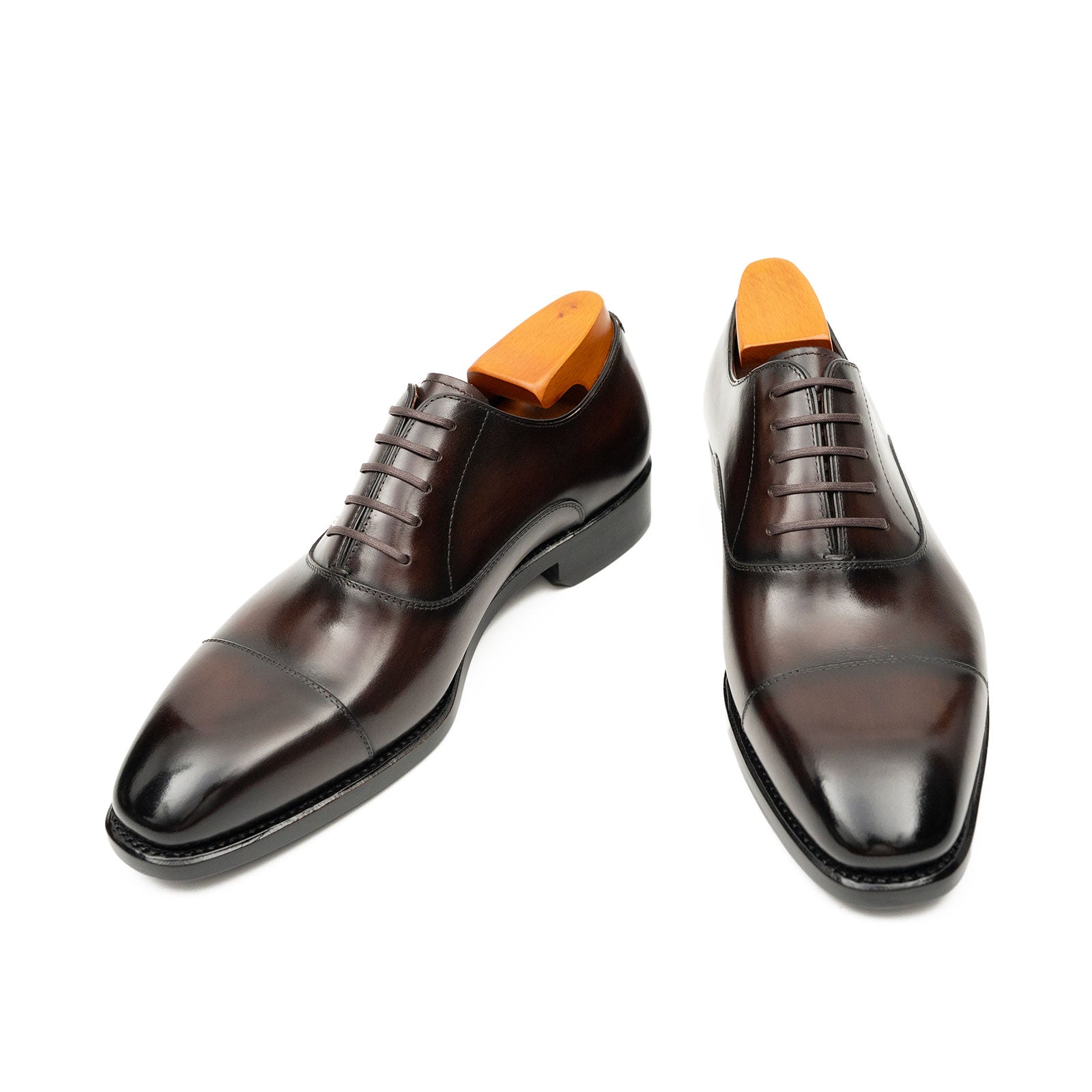 Patentleder Goodyear-Welt-Damenschuhe Braun