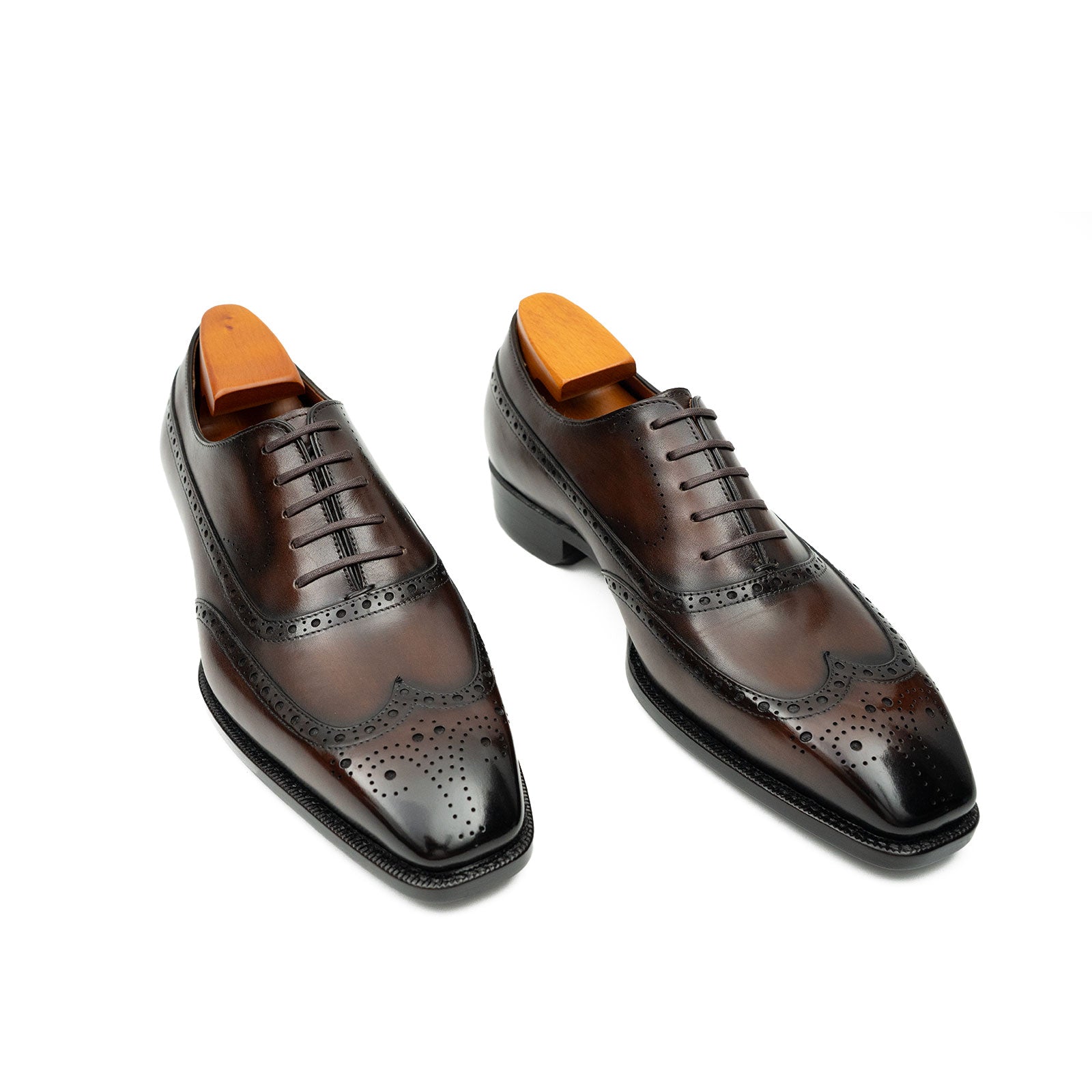 Patentleder Goodyear-Welt-Damenschuhe Braun