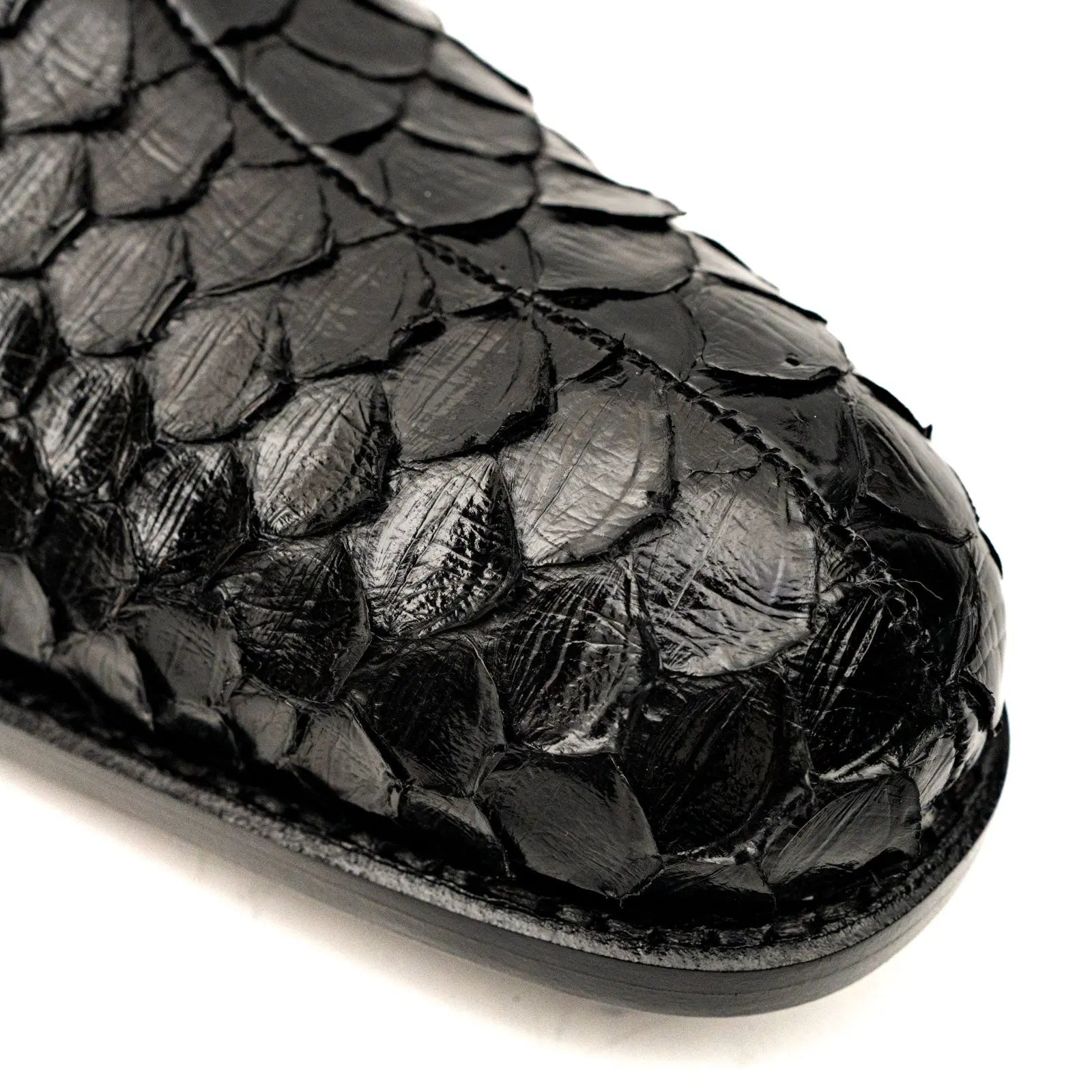 Men's Black Python Leather Oxfords DIVINCH