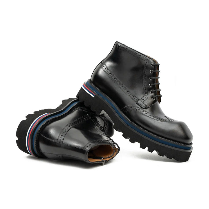 Side - Zipper Martin Boots 3016B Black DIVINCH