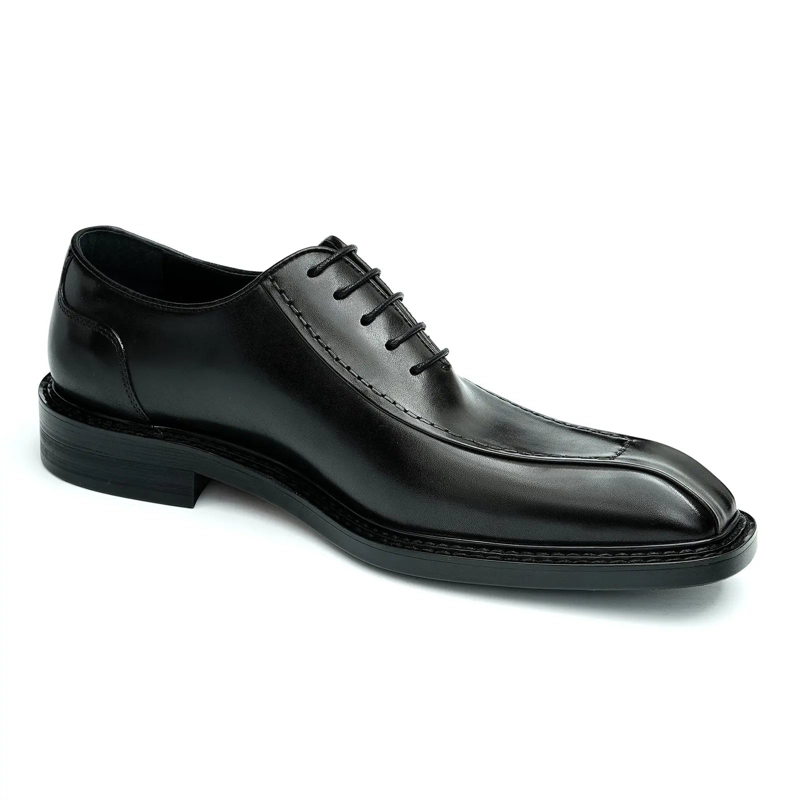 Soft sole pointed toe British retro Oxford men's shoes D96135 Black - Divinch