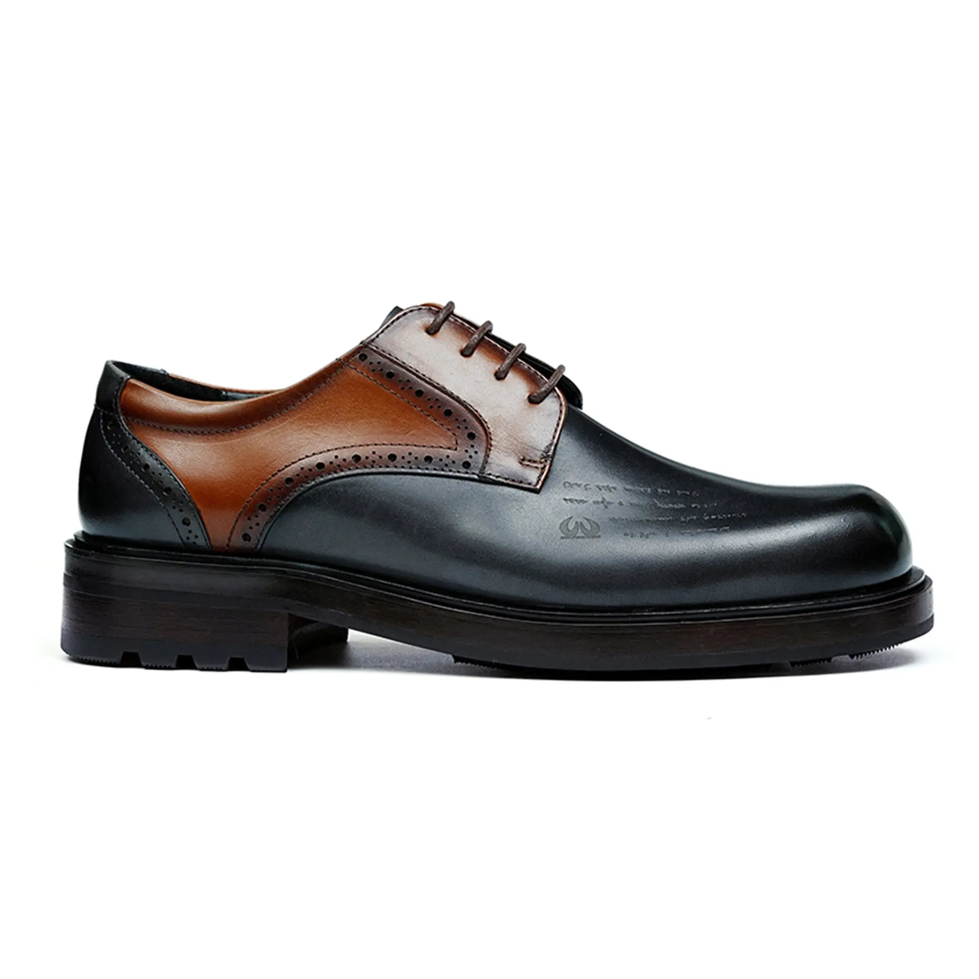 Mens Calfskin Derby Shoes D89625 - Divinch