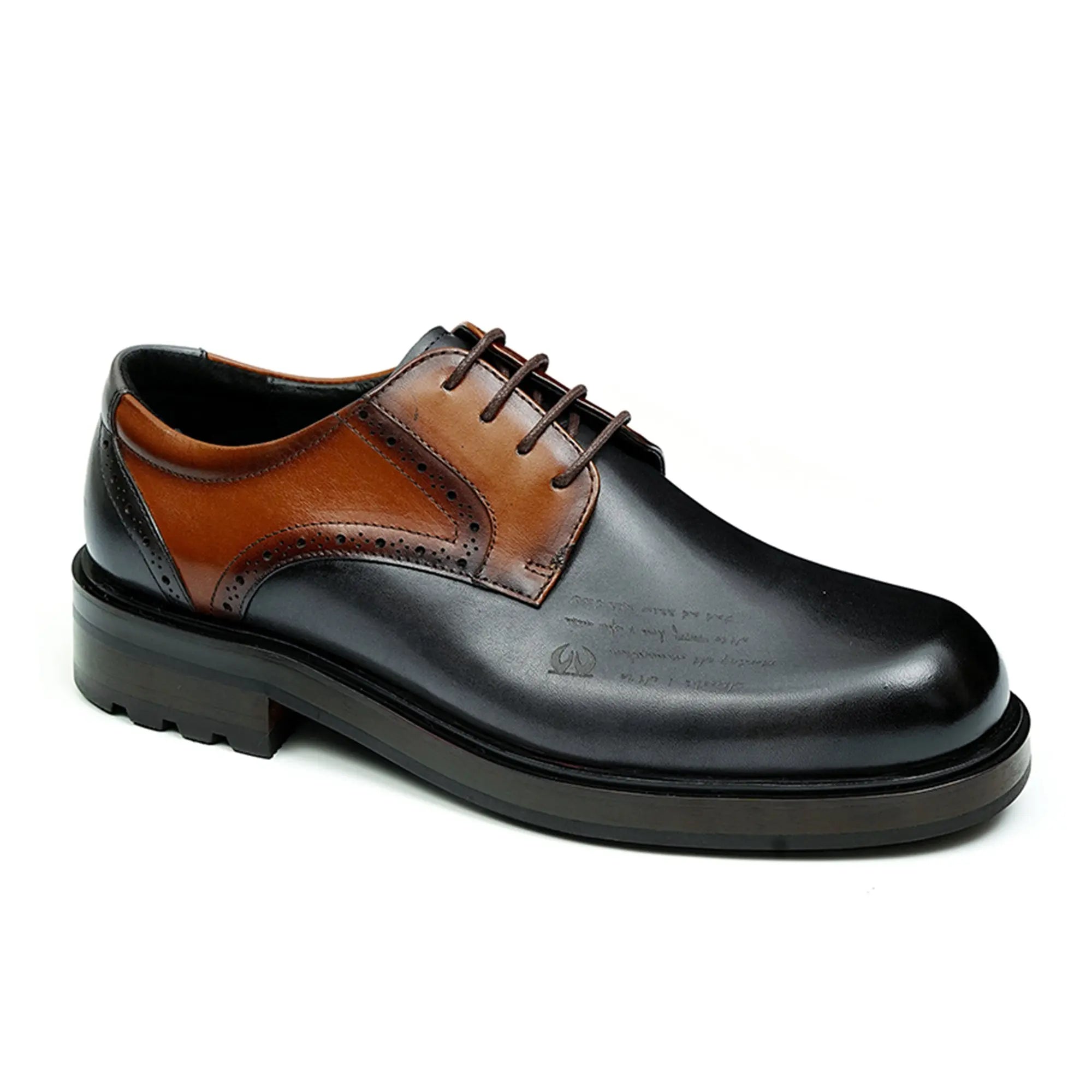 Mens Calfskin Derby Shoes D89625 - Divinch