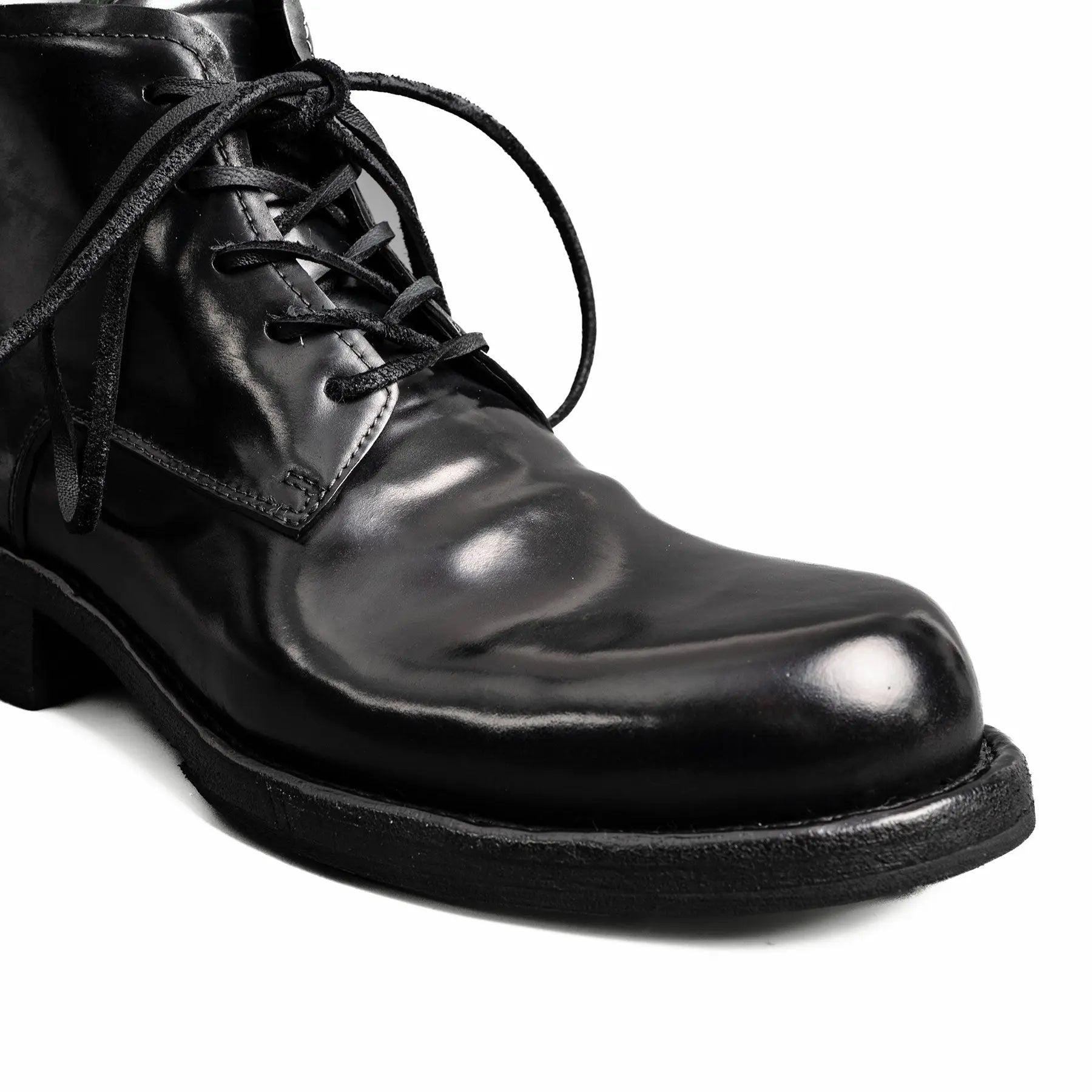 5-Eyelet Washed Cordovan Boots Black