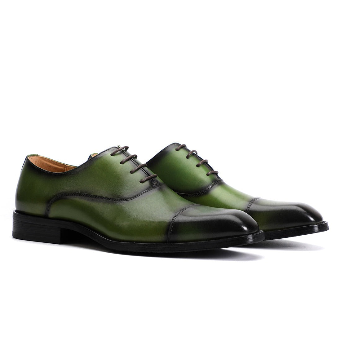 Triple joint oxford shoes D20613 Green - Divinch