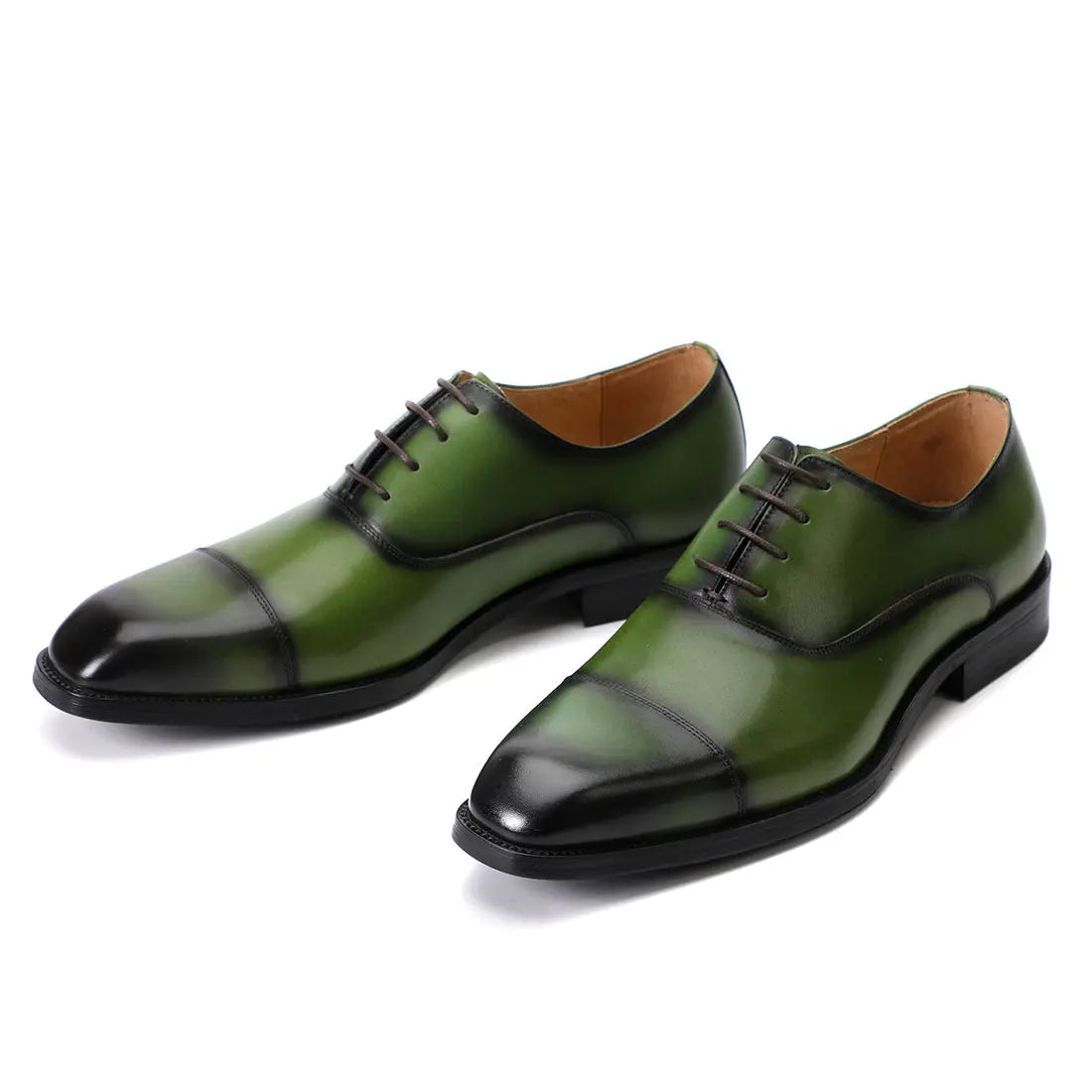 Triple joint oxford shoes D20613 Green - Divinch