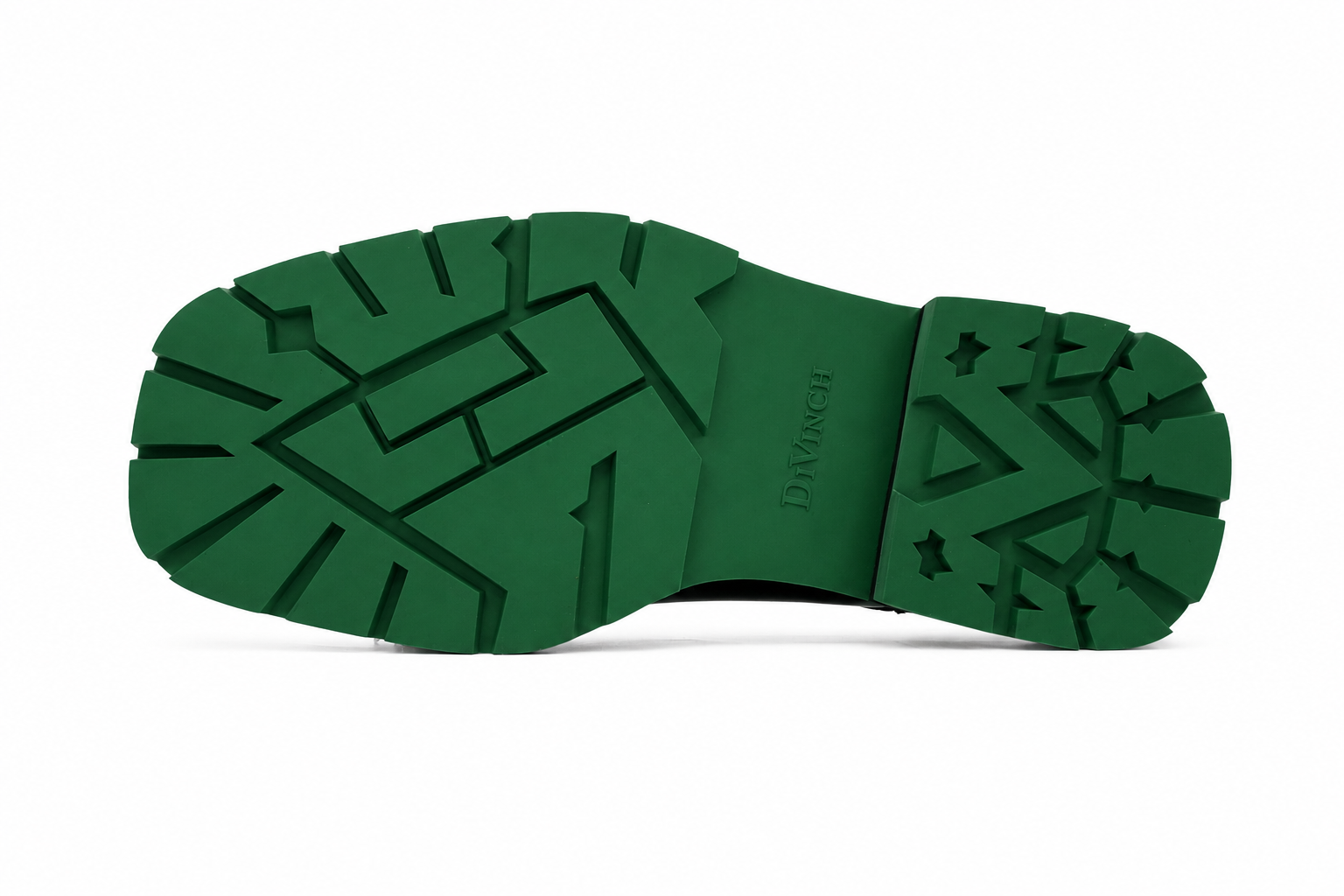 Baskets à plateforme en cuir patiné vert