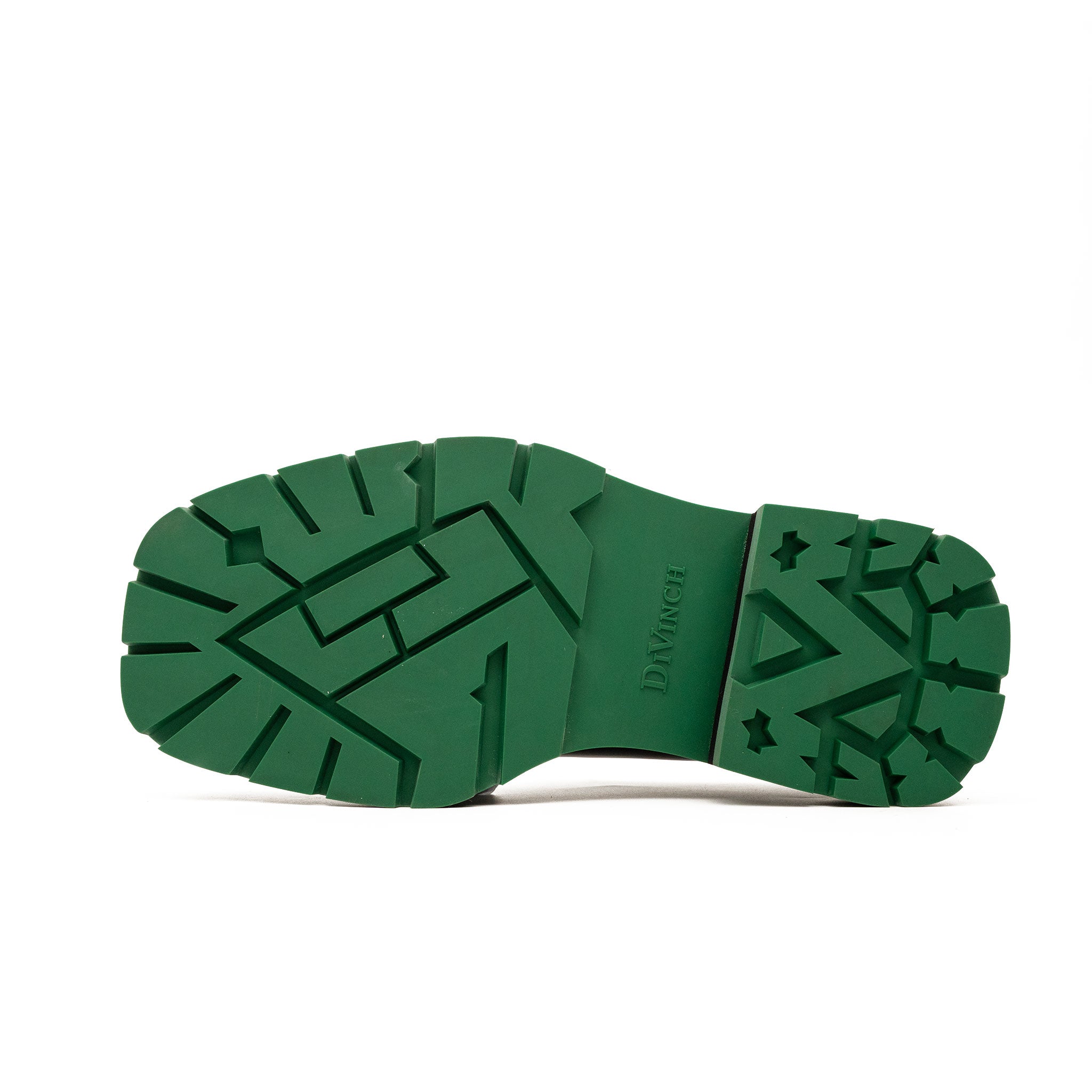 DIVINCH 8222KD-L black green platform derby green lug outsole