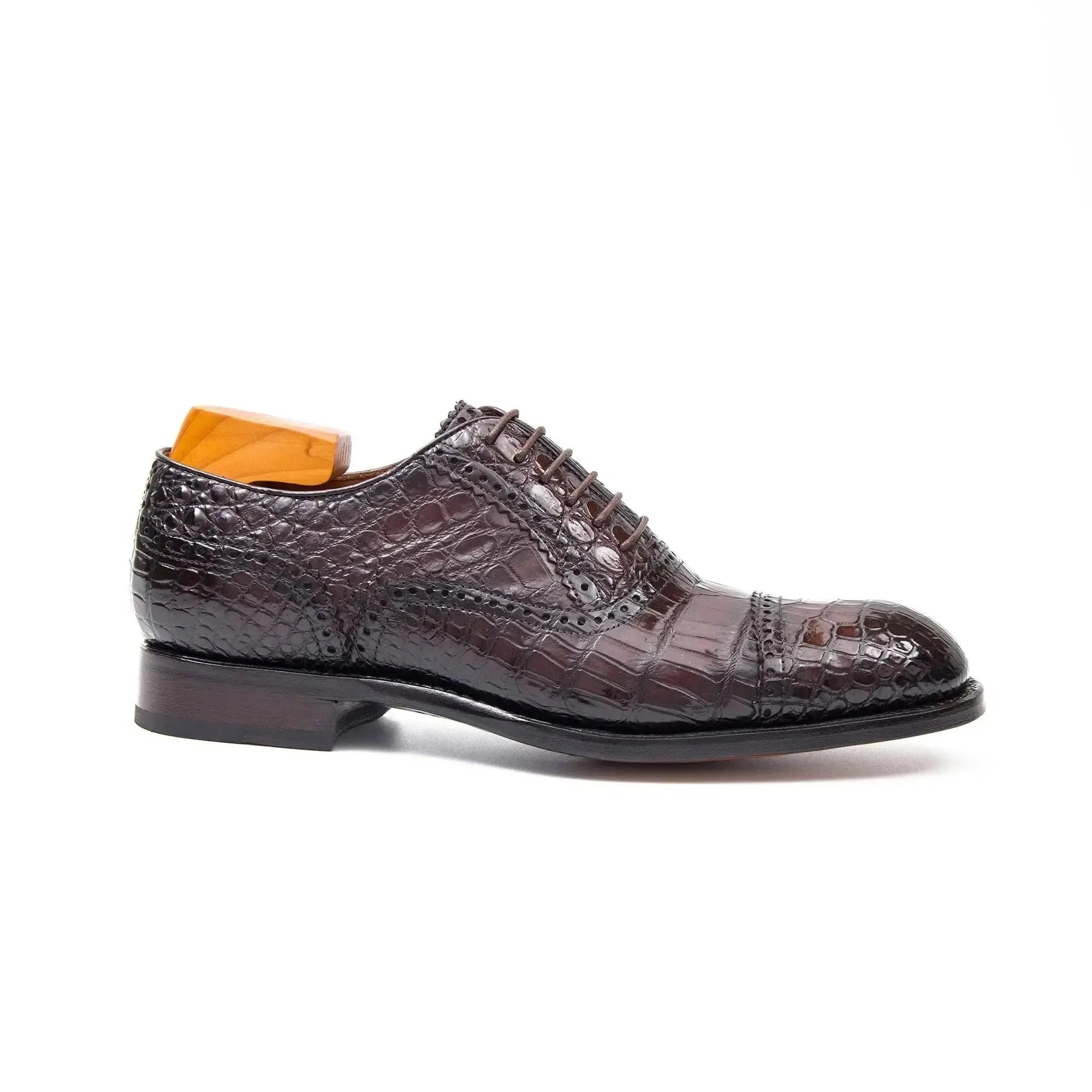 Nile crocodile leather Goodyear crafts Oxford shoes G91248 - Divinch