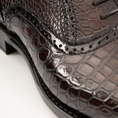 Alligator Skin Oxford Shoes Coffee DIVINCH