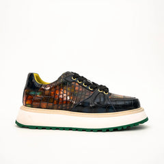 Amber Crocodile Platform Sneaker DIVINCH