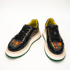 Amber Crocodile Platform Sneaker DIVINCH