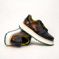 Amber Crocodile Platform Sneaker DIVINCH
