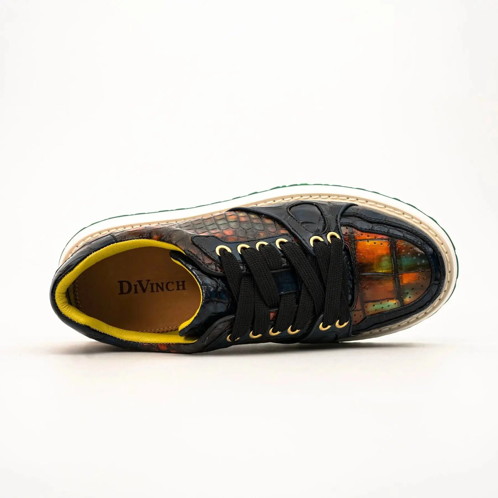 Amber Crocodile Platform Sneaker DIVINCH