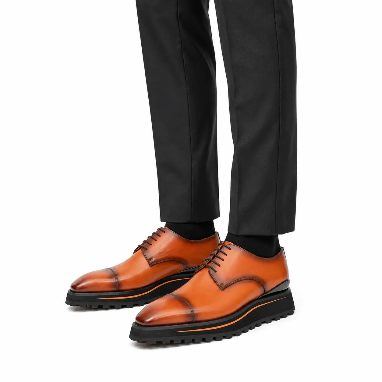 Amber Lug Sole Cap-Toe Derby