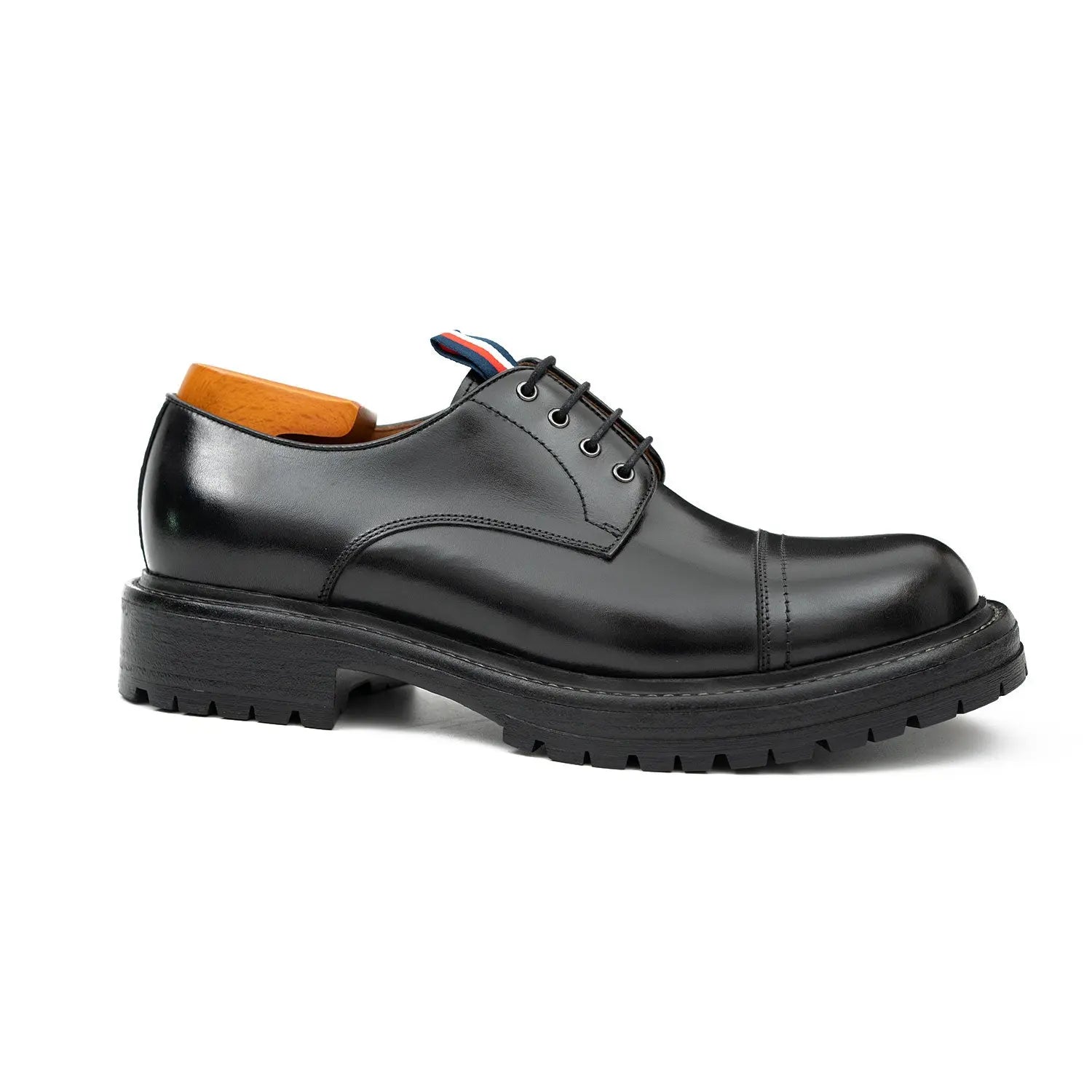 Big Cap Toe Derby shoes Black DIVINCH