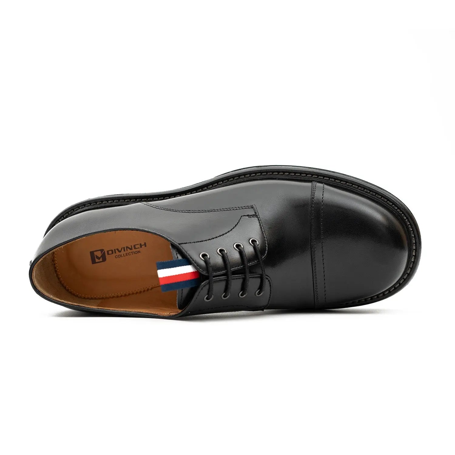 Big Cap Toe Derby shoes Black DIVINCH
