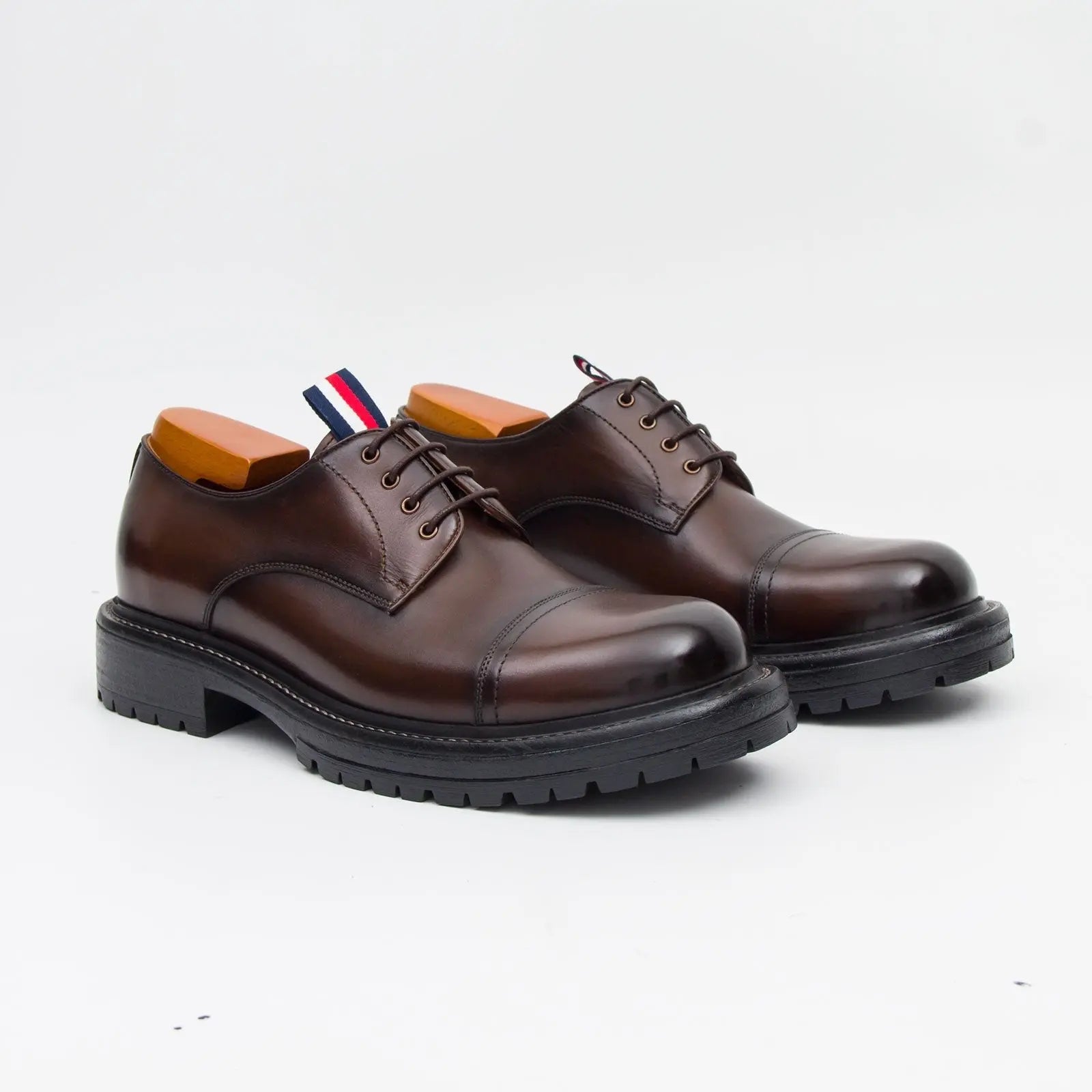 Big Cap Toe Derby shoes Brwon DIVINCH