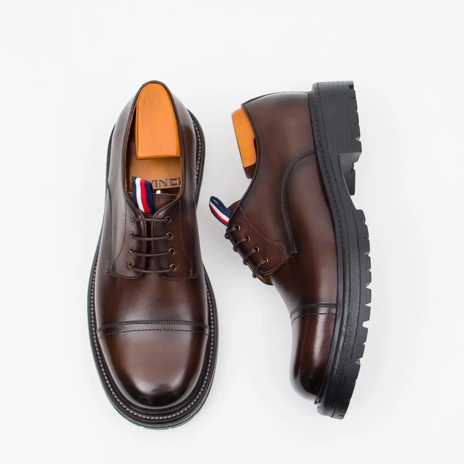 Big Cap Toe Derby shoes Brwon DIVINCH