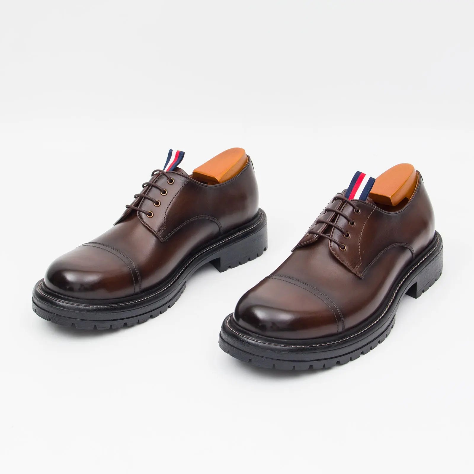 Big Cap Toe Derby shoes Brwon DIVINCH