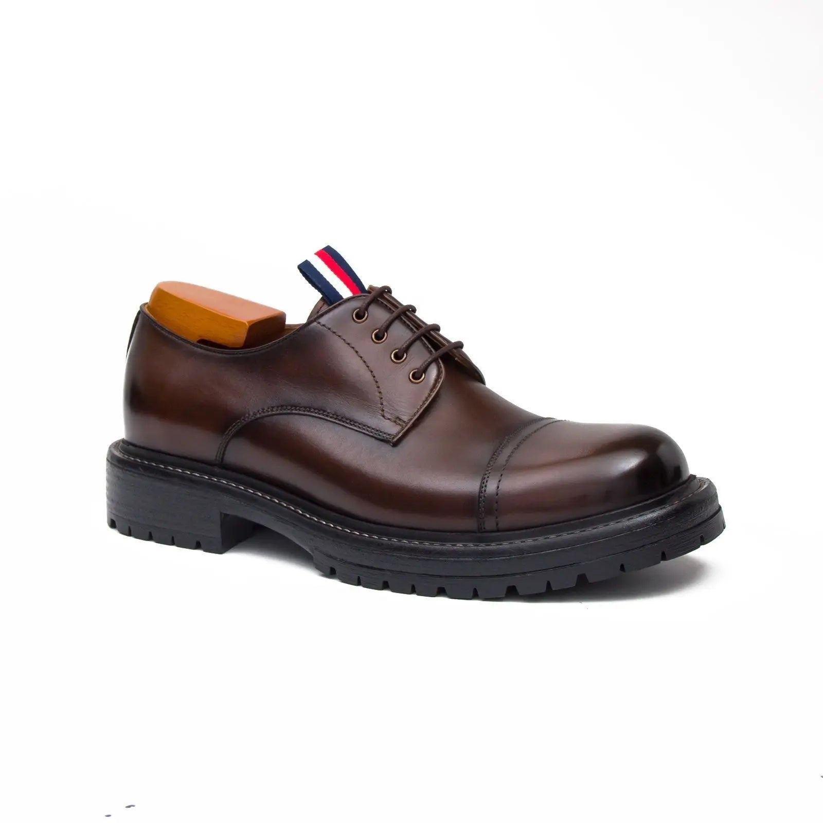 Big Cap Toe Derby shoes Brwon DIVINCH