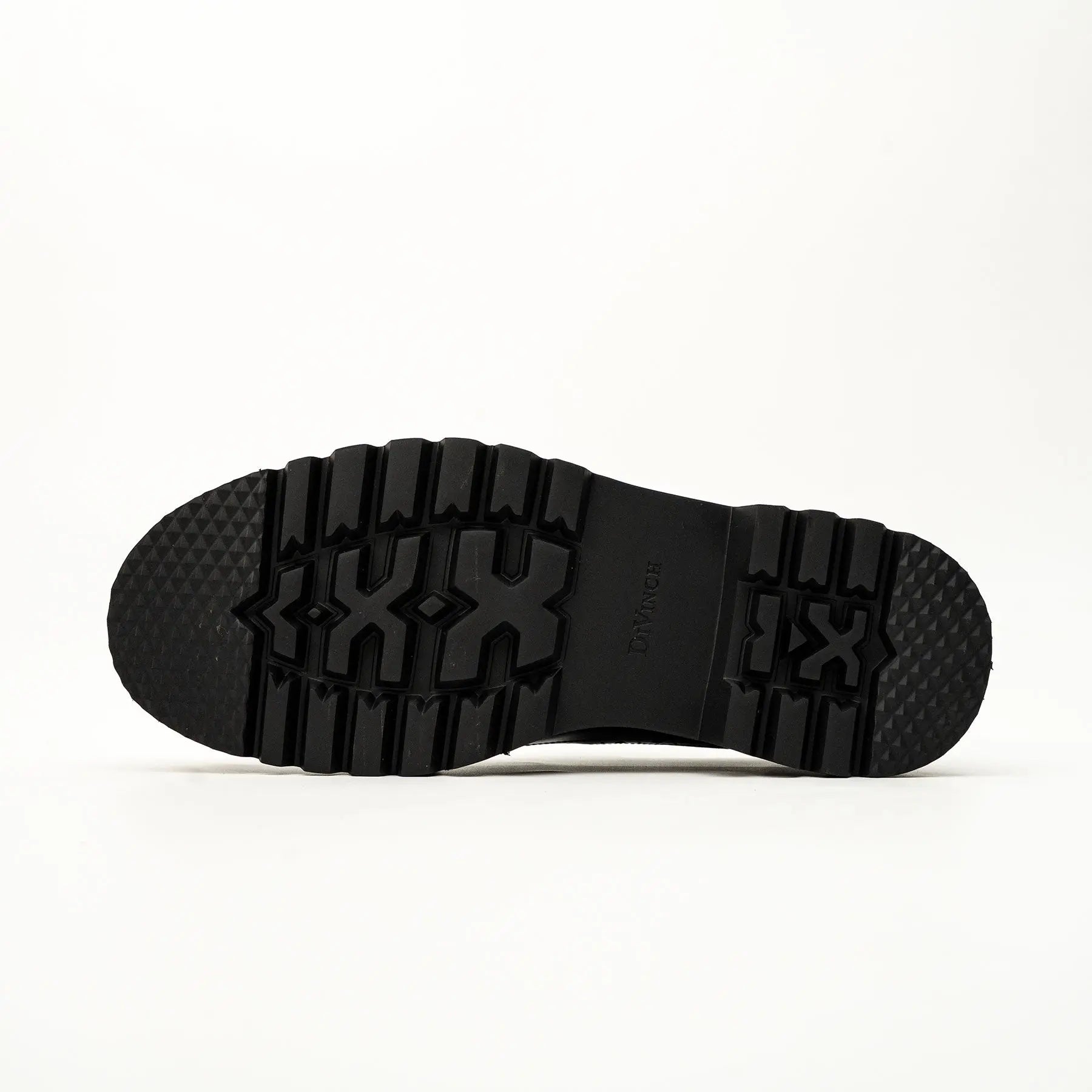 Black-Blue Brogue Lug-Sole Loafer DIVINCH