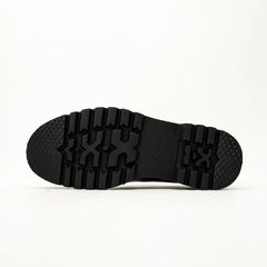 Black-Blue Brogue Lug-Sole Loafer DIVINCH