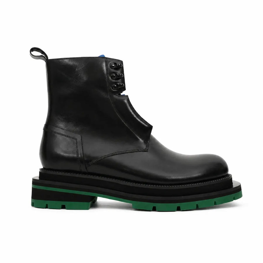 Black Blue Green Platform Boot