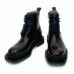 Black Blue Green Platform Boot DIVINCH