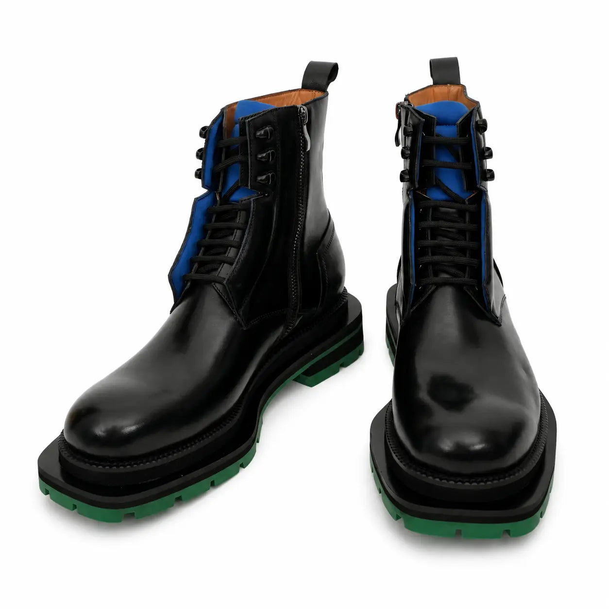 Black Blue Green Platform Boot DIVINCH