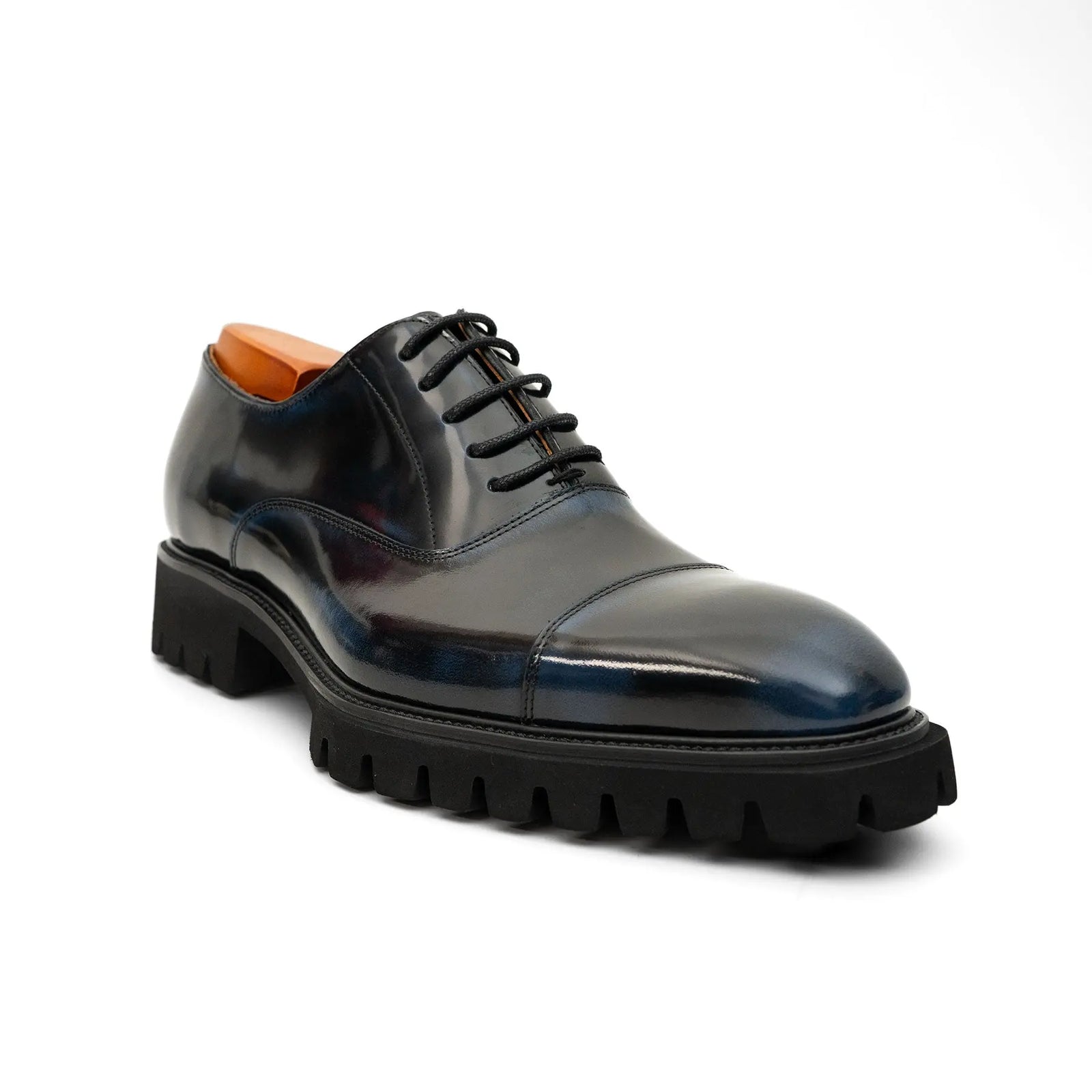 Black Blue  Lug-Sole Oxford DIVINCH