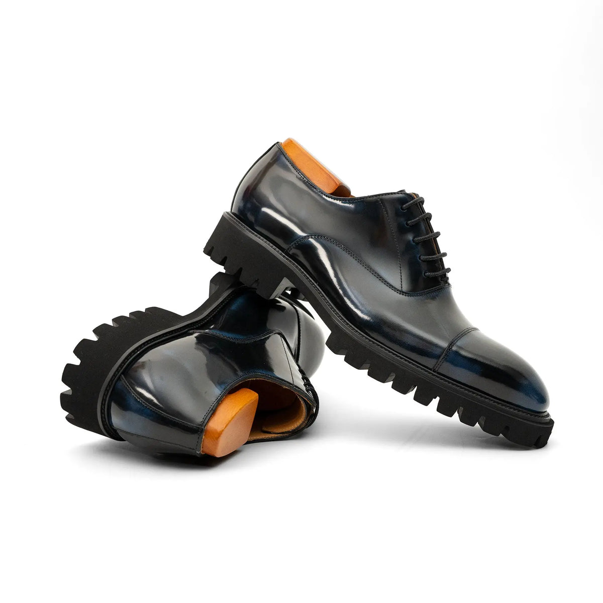Black Blue  Lug-Sole Oxford DIVINCH