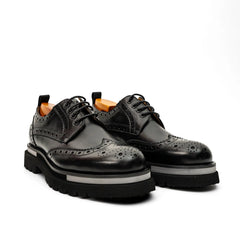 Black Brogue Lug-Sole Derby DIVINCH