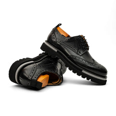 Black Brogue Lug-Sole Derby DIVINCH