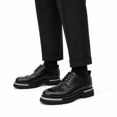 Black Brogue Lug-Sole Derby DIVINCH