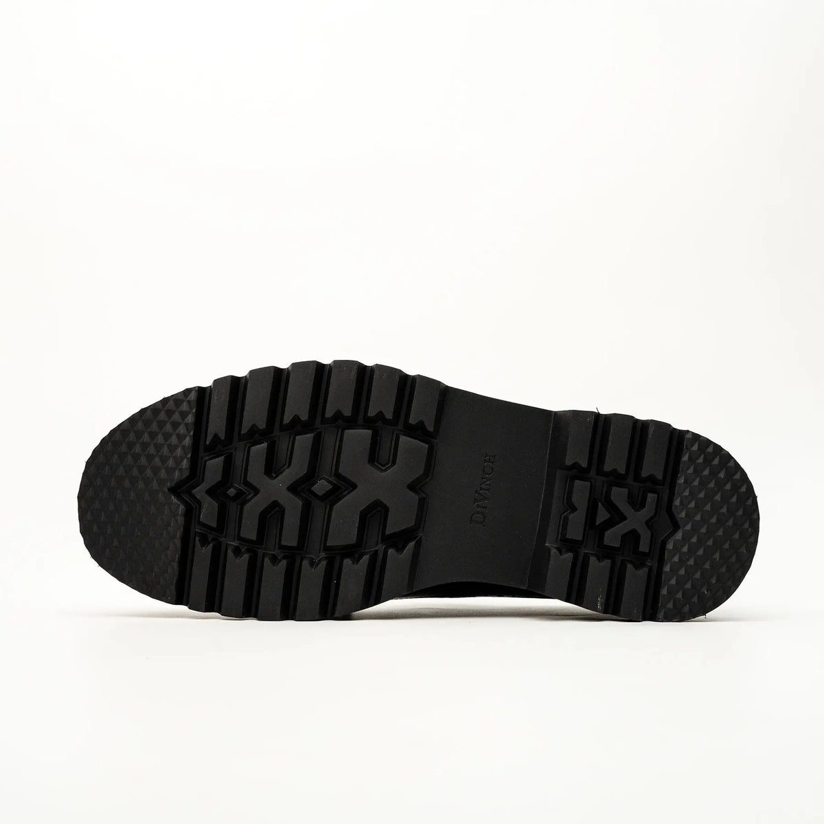 Black Brogue Lug-Sole Loafer DIVINCH