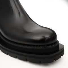 Black Buckle Zip Ankle Boots DIVINCH