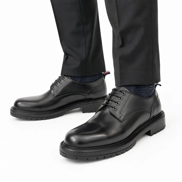 Black Calf Derby Shoes