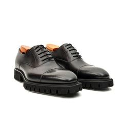 Black Calf Lug-Sole Oxford DIVINCH