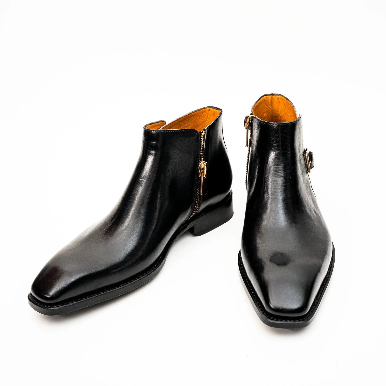 Black Calfskin Monk Strap Boot DIVINCH