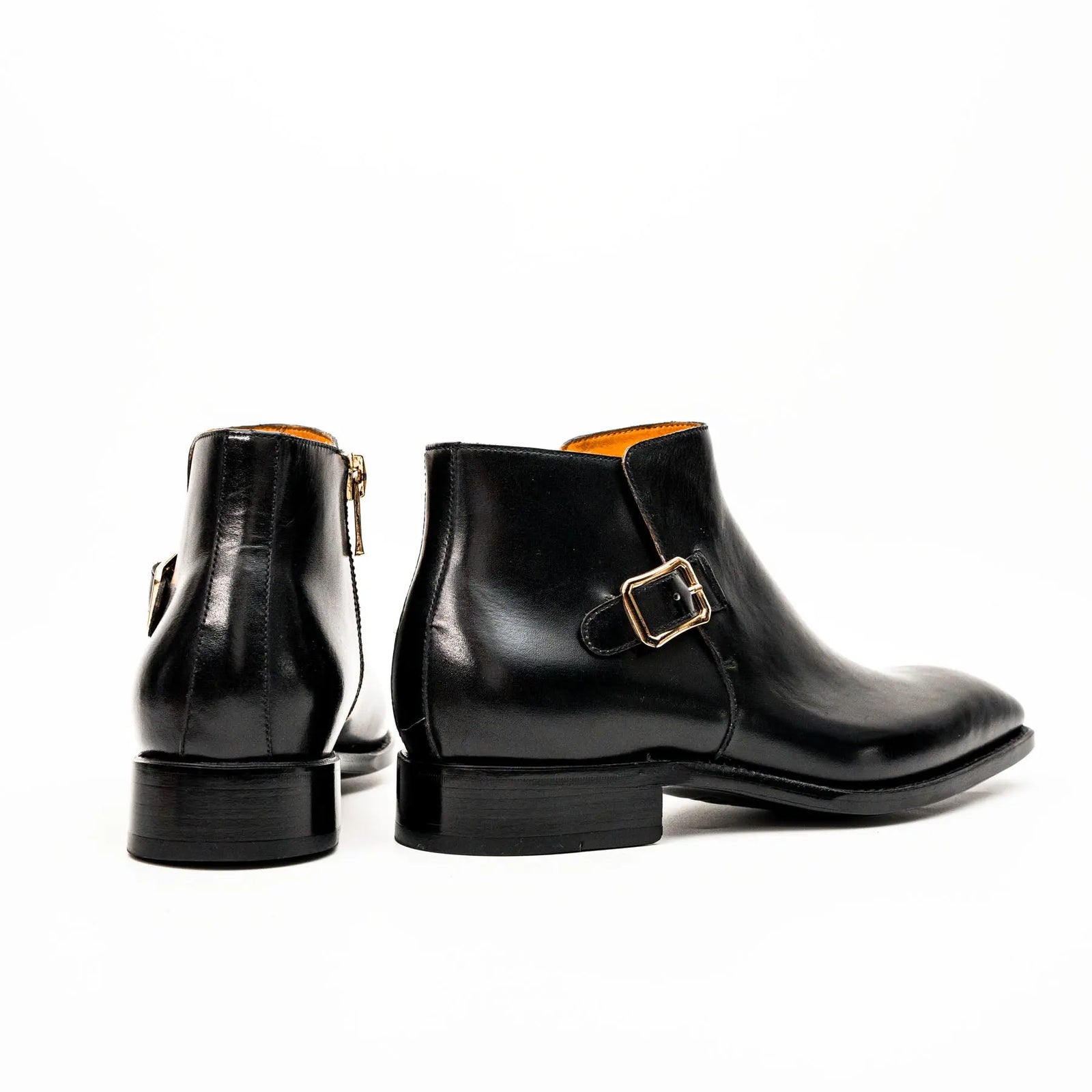 Black Calfskin Monk Strap Boot DIVINCH