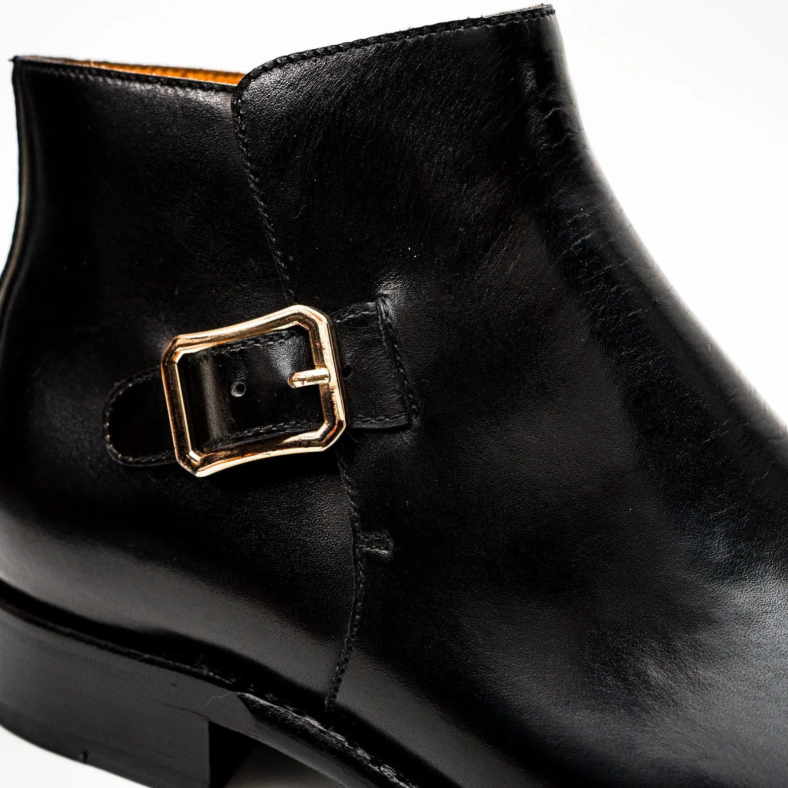 Black Calfskin Monk Strap Boot DIVINCH