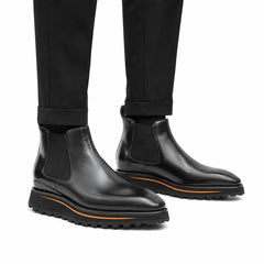 Black Chelsea Lug Boots