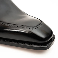Black Chiseled Goodyear Oxford Shoe DIVINCH